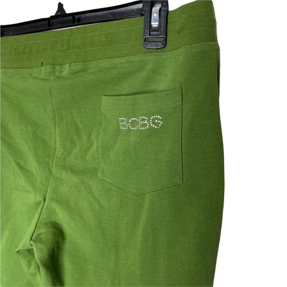 NWOT bcbgmaxazria green pants Rhinestone bedazzled Y2K Vintage Large - Picture 4 of 7